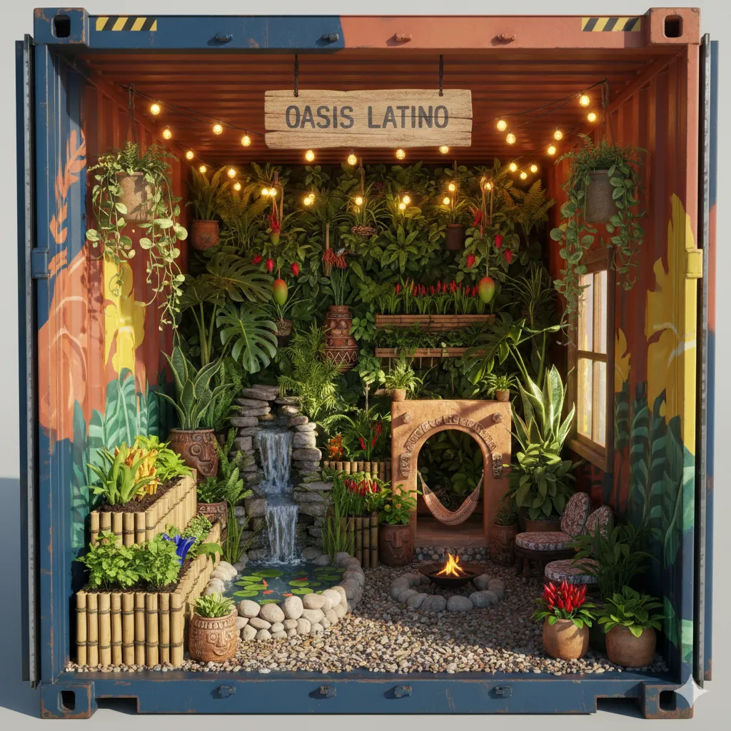 Latijns-Amerikaanse Oase container mini-tuin
