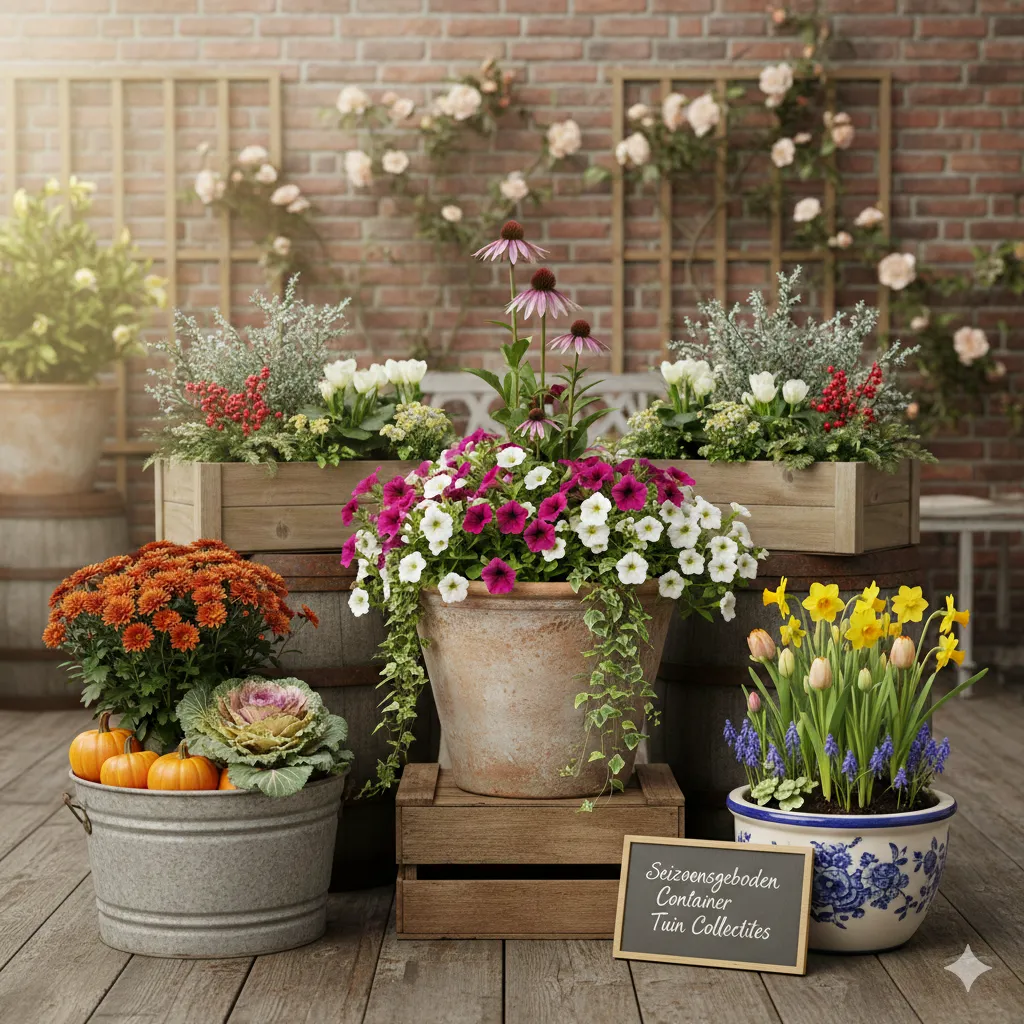 Seizoensgebonden container tuin collecties