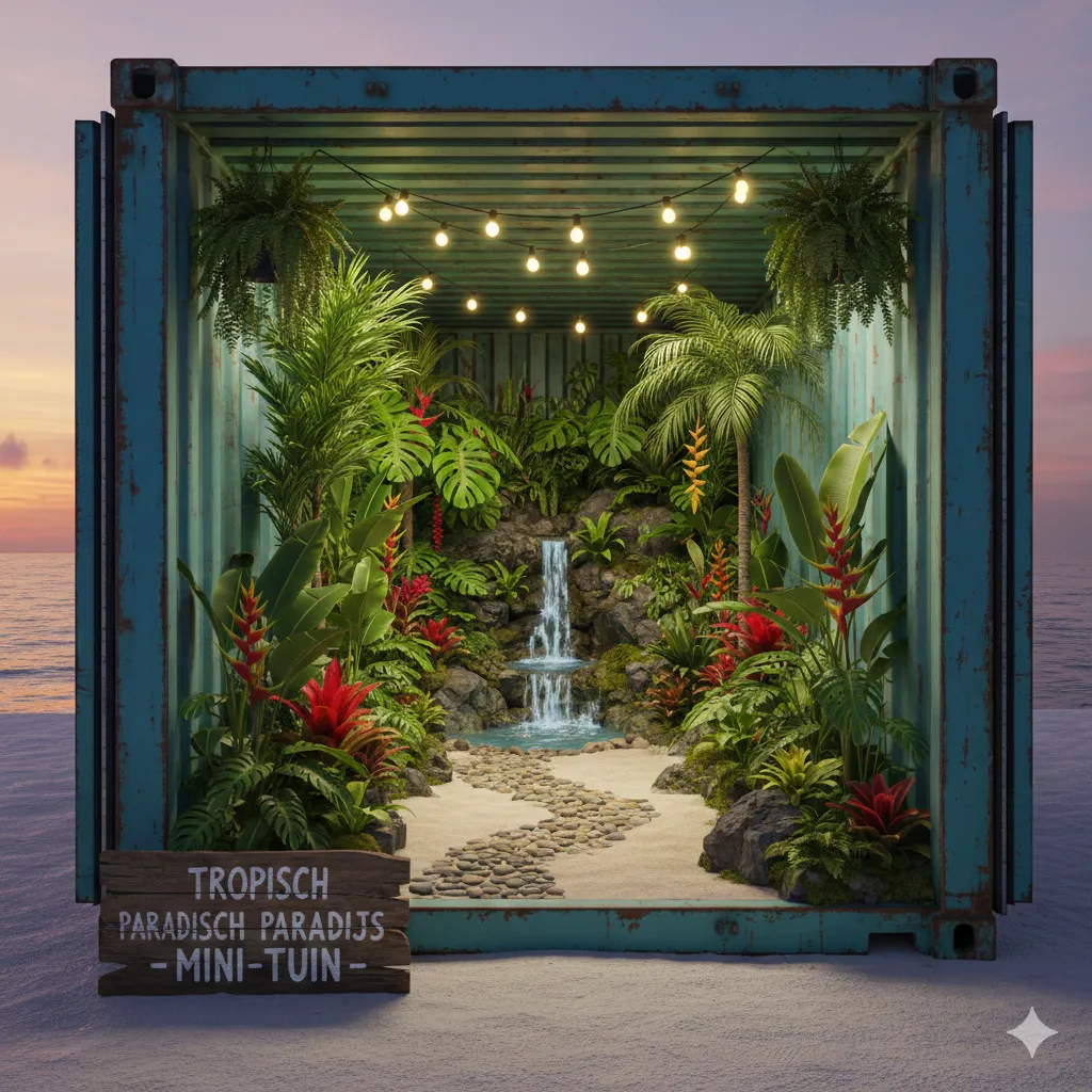 Tropische Paradijs container mini-tuin